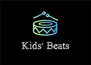 Kids  beats logo Kids  beats black background